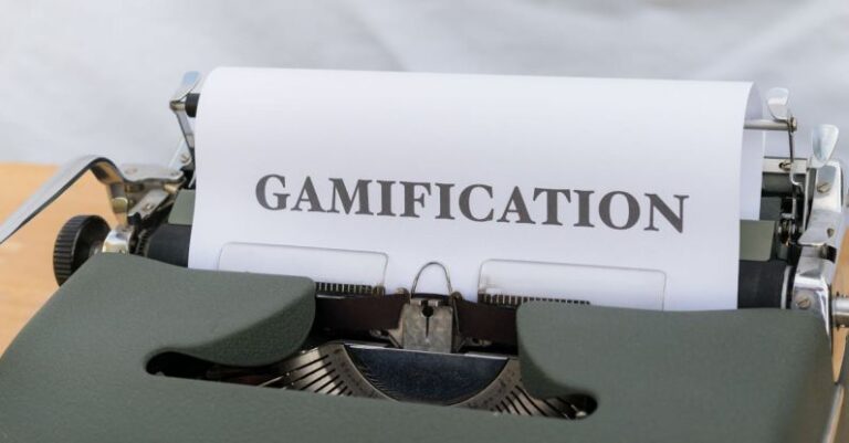 Gamification - A typewriter with the word gamification on it